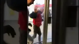 epic fall in the subway [reverse]