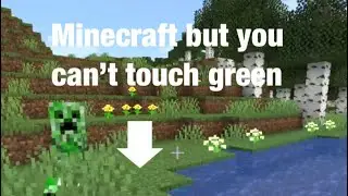 Minecraft but you can’t touch the colour green❎