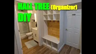 HALL TREE (MUDROOM ORGANIZER) DIY TUTORIAL #organizing #diy