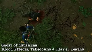 Ghost of Tsushima (PC) - Blood Effects, Takedowns & Player Deaths