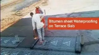 Waterproofing with Bitumen sheet on slab