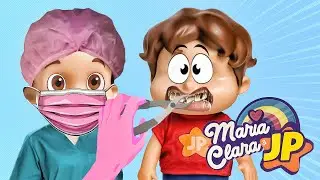 História dos Bonecos Maria Clara e JP no Dentista | Diversão e Aventura | Lelê Traspadini