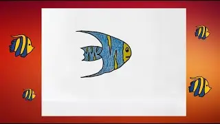 Coral Reef Fish Easy Drawing | Step by Step | How to draw Cute Easy Coral Reef Fish Drawing
