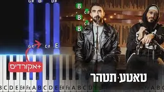טאטע תטהר בפסנתר, אקורדים- בן צור & אלייצור. Easy piano tutorial with chords