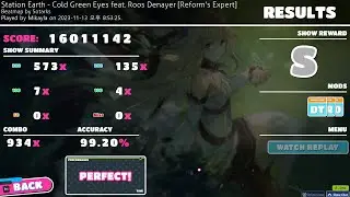 osu!  Station Earth - Cold Green Eyes feat. Roos Denayer [Reform's Expert] 3mod FC
