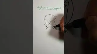 Angles in the same segment of a circle are equal.