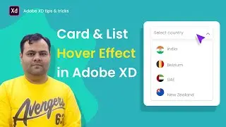 Card And List Hover Effect In Adobe XD | Hover | UX/UI Design