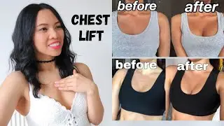 Before & after Hana Milly chest lift results. Lift your breasts naturally 