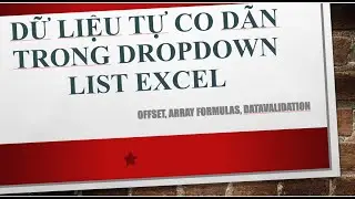 Dropdown list tự động bỏ qua khoảng trắng và không có dữ liệu chùng nhau, Drop down list tự co dãn.