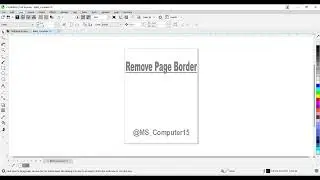 CorelDRAW Me Page Border Kaise Hataye | CorelDRAW Tutorial | 