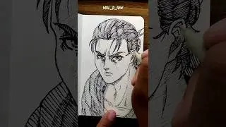 [ASMR] Drawing Eren 🥶- Attack on Titan 