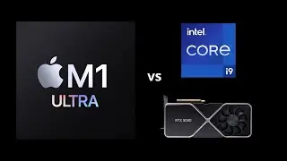 Chip comparison - Apple M1 Ultra, Intel  I9 12th Gen and RTX 3090.