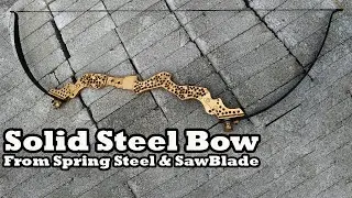 ♻️ Making Steel BOW from Spring Steel | Cara Buat Busur Panah dari Besi