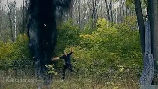 Каскадеры. Как снимают трюки в кино. Отлет от взрыва