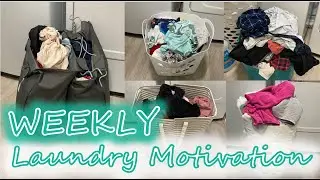 MULTIPLE DAYS OF LAUNDRY | WEEKLY ROUTINE FOR A BUSY MAMA OF FOUR | LOADS OF LAUNDRY MOTIVATION