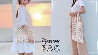 DIY | Macrame net bag | tote bag | Macame tutorial #9