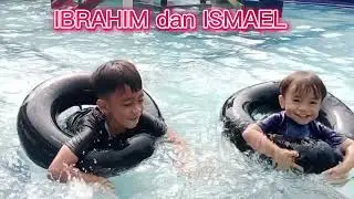 Berenang di kolam renang outdoor Tiga dara Ibrahim dan Ismael mandi sampe 3 Jam