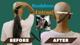 Girl Headshave Ustraa With Blad | headshave ustraa video