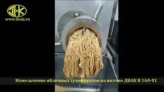 Измельчение яблочных сухофруктов на волчке мясорубке ДВАК В -160-01  (К7ФВП 160)