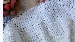 Dantel gibi güzel, örmesi en kolay  örgü💟💟 Karbeyaz Yelek 1 Yaş