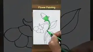 FLOWER PAINTING COLOURING #viral #shots #drawing #flowers #painting