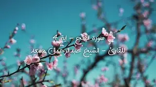 سورة الفتح - اية 4 للقارئ - الشيخ عبدالرحمن مسعد