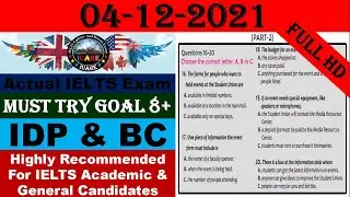 IELTS Listening Practice Test With Answers | IELTS Listening Actual Test 2021 | 04-12-2021