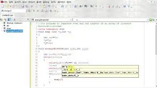 C++ program to separate even and odd numbers of an array of integers