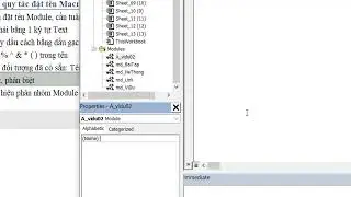 Chương 4: TÌM HIỂU VỀ MODULE TRONG VBA - Bài 2: Lưu ý khi đặt tên Module