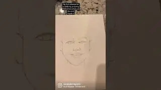 First attempt at drawing celebrity. | My watercolor Journey month 4
