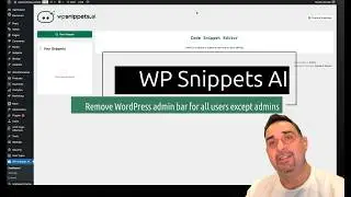 Remove WP Admin Bar for All Users except Admins with WP Snippets AI