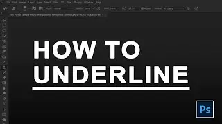 How to Underline Text in Photoshop 2024 | photoshop Tricks and Tips