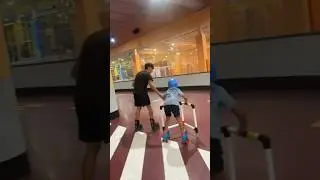 son roller skates for the first time #shorts