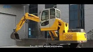 JG100S compact wheeled excavators working demo