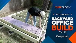 How To Build A Level Floor Foundation (for a shed or home office) using TuffBlock deck blocks