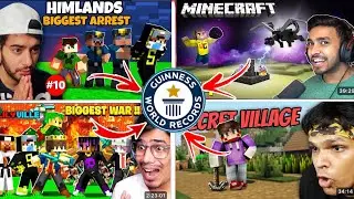 WORLD RECORDS CREATED BY INDIAN YOUTUBERS IN MINECRAFT |