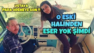 KARAVANIN ÖN  GÖĞÜSLÜĞÜNÜ  BOYADIK - KARAVAN DA BÜYÜK DEĞİŞİM  -  OTOBÜS KARAVAN YAPIMI -