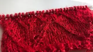 Knitting pattern with hearts ❤️ Openwork knitting pattern ❤️ How to knit a knitting pattern with ...