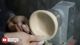 woodturning bowl - ciotola in legno traverso vena semplice ed elegante tornitura per principianti