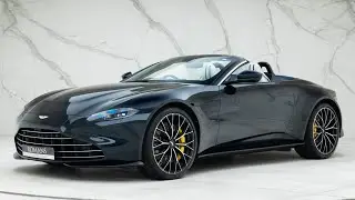 2021 Aston Martin V8 Vantage Roadster - Ultramarine Black - Walkaround & Interior & Revs [4K]