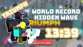 [World Record] Tower Defense Simulator | Stratless Speedrun Hidden Wave (