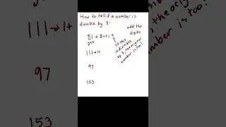 Trick for figuring out if something is a multiple of 3 or not #math