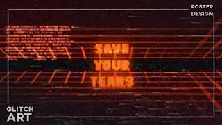 GLITCH POSTER DESIGN / GLITCH TYPOGRAPHY and LETTERING ART | Timelapse / TRIPPY ART | TUTORIAL