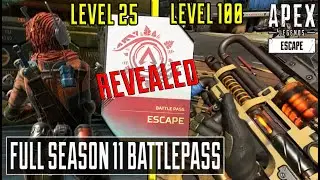 ALL Apex Legends Season 11 LEGENDARY BATTLEPASS SKINS *REVEALED*
