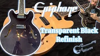 Epiphone Guitar Refinish | Transparent Black