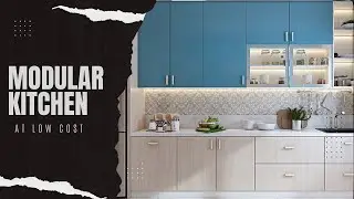 Modular Kitchen with Cabinet #lowcost #sketchup #architecture #interiordesign
