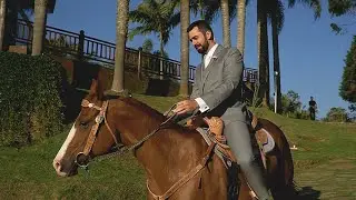 Noivo entra no seu  Casamento com seu Cavalo na Cerimônia no Sitio HIS em Mogi das Cruzes - SP