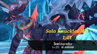Solo Knuckles MD vs Dominaredor Nightmare (1:21) - Toram Online