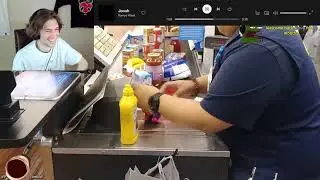xQc Laughing at a Cashier for no Reason