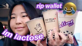 REVIEWING 7 different BUBBLE TEAS!! | Chatime, Kung Fu, Cocos, The Alley, YiFang & more!